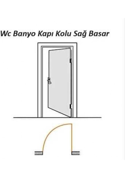 Trim Mat Siyah Lüx Aynalı Wc Banyo Kapı Kolu Sağ Basar 1 Takım fırsatları