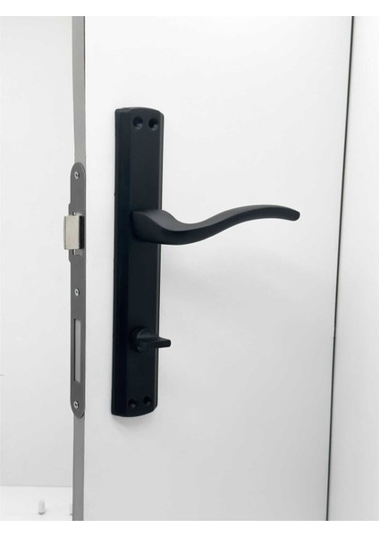 Trim Mat Siyah Lüx Aynalı Wc Banyo Kapı Kolu Sol Basar 2 Takım modelleri