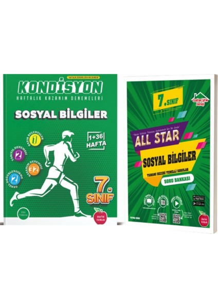 7. Sınıf All Star Sosyal Bilimler Soru Bankası - Kondisyon Sosyal Bilgiler Denemesi 37 Hafta 2’li Set