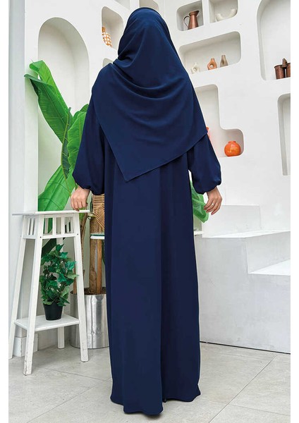 Şallı Namaz Elbisesi 3857 Lacivert fiyatları