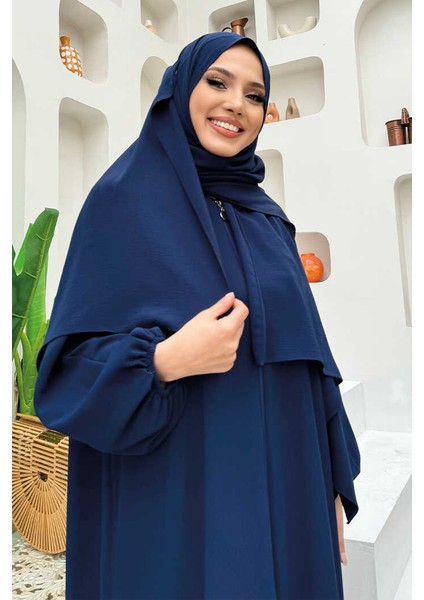 Şallı Namaz Elbisesi 3857 Lacivert fırsatları