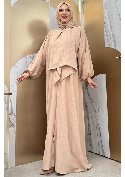 Şallı Namaz Elbisesi 3857 Taş modelleri
