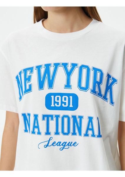 Y24 4SAL10045IK 010 Ekru Genç Kız Pamuk Jersey Kısa Kollu T-Shirt modelleri
