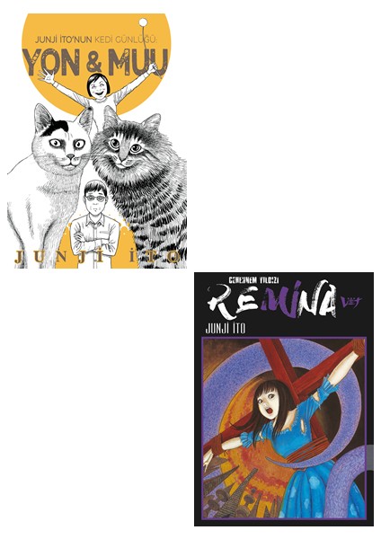 Junji Ito'nun Kedi Günlüğü Yon & Muu - Cehennem Yıldızı Remina 2'li Manga Set - Junji İto