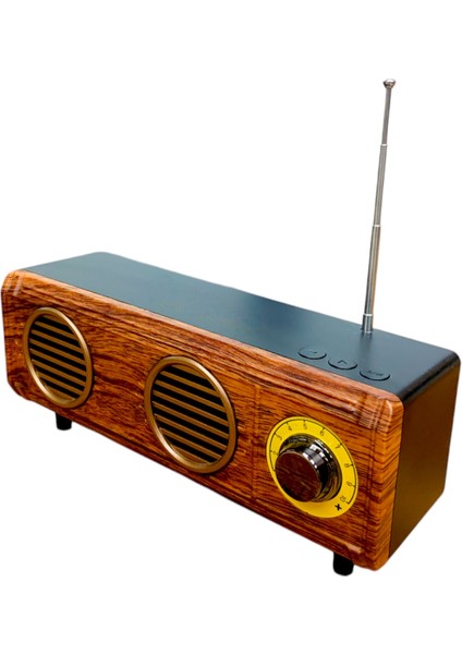 Nostaljik Mini Radyo(Özel Trt Görünüm,bluetoothlu, Pil ve Güç Kablosu Dahildir)