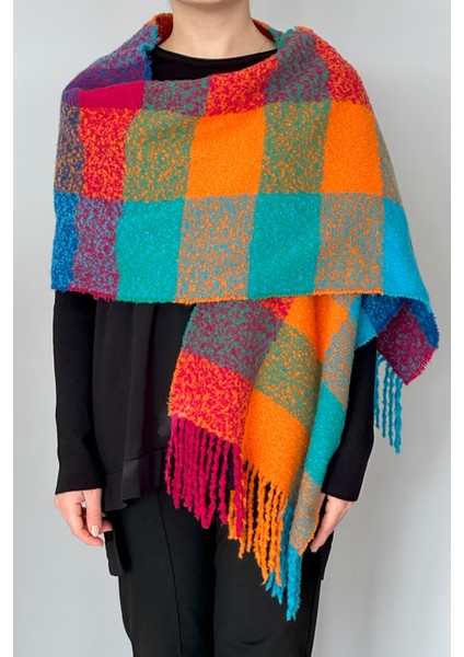 Püsküllü Buklet Atkı Şal 42X205 cm 1256 Pembe modelleri