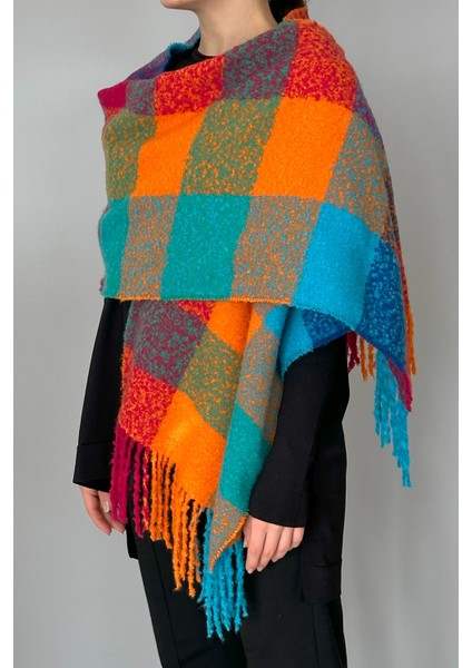 Püsküllü Buklet Atkı Şal 42X205 cm 1256 Pembe indirimleri