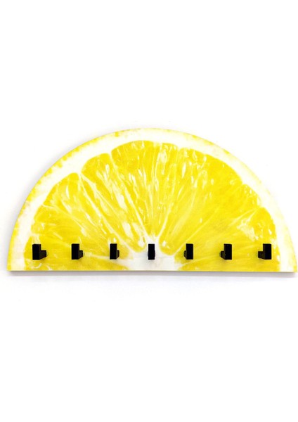 Ahşap Yarım Limon Mutfak Hol Duvar Askılık Duvar Süsü