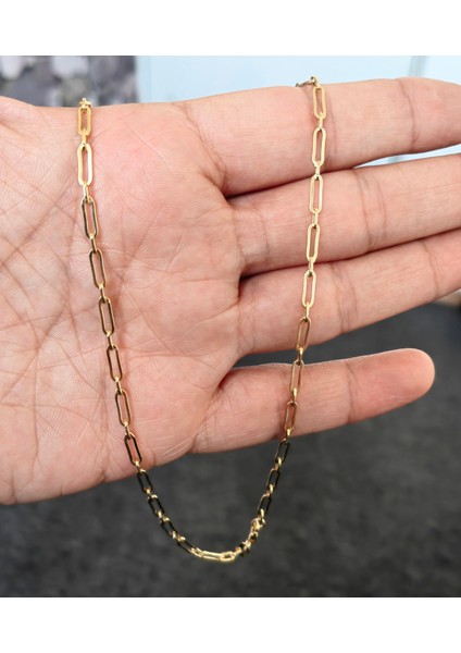 Ataç Zincir 14 Ayar Gerçek Altın Zincir Kolye - Kalınlık: 2.78 mm (585 Damgalı) - 55 cm