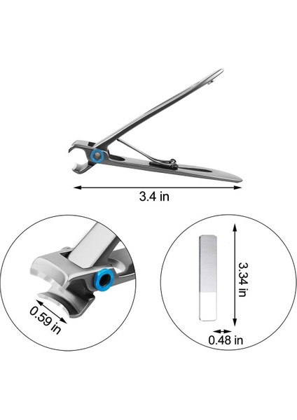 Extra Geniş Ağızlı Paslanmaz Törpü Hediyeli Tırnak Makası Büyük Boy Kalın Tırnak İçin modelleri