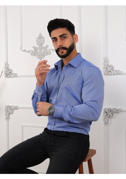 Collection Buz Mavisi Regularfit Gömlek