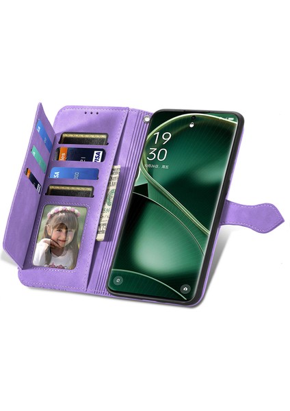 Oppo Find X6 Fermuarlı Kese Manyetik Kart Tutacağı Bilek Kayışlı Cüzdan Kesesi Oppo Find X6 (Yurt Dışından)