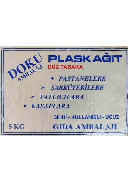 Plaskağıt 5 kg Düz Tabaka