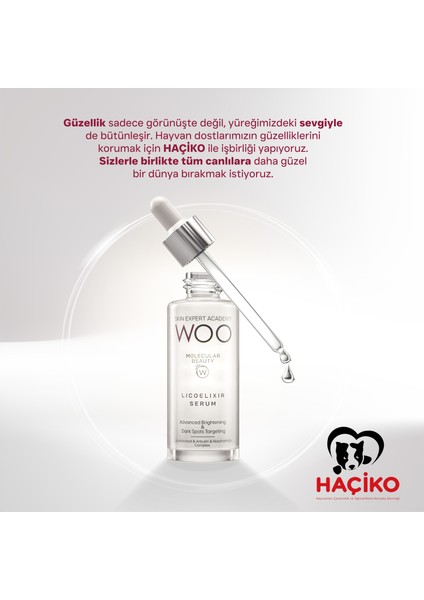 Licoelixir; Leke Karşıtı, Koyu Leke Karşıtı , Aydınlatıcı ve Eşit Cilt Tonu Etkili Bakım Serumu 50ml (Arbutin, Licorice Root ve Niacinamide İçerikli)