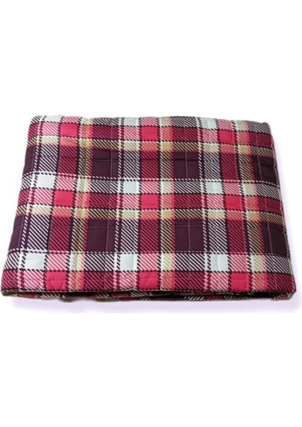 Pembe Ekose Desenli Çift Taraflı 7kg 150X200 Ağır Yorgan/battaniye modelleri