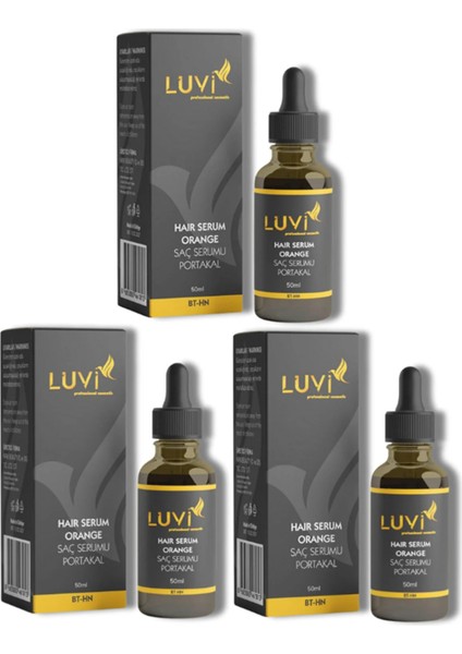 Canlandırıcı Anti Stress Saç Bakım Serumu Portakal Özlü (Argan ve Keratin - E Vitamini) 3'lü Set (50 ml + 50 ml + 50 ml)