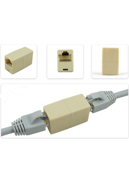 RJ45 Ara Bağlantı Buatı Network Cat5 Cat6 Kablosu Uzatma Aparatı