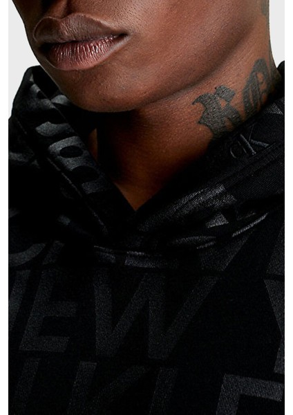 Baskılı Pamuk Karışımlı Kapüşonlu Regular Fit Sweat J30J3246340GL Erkek Sweat J30J324634 0gl