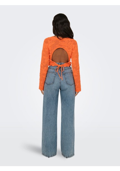 Bayan Arkası Dekolteli Örme Kazak 15317706 fırsatları