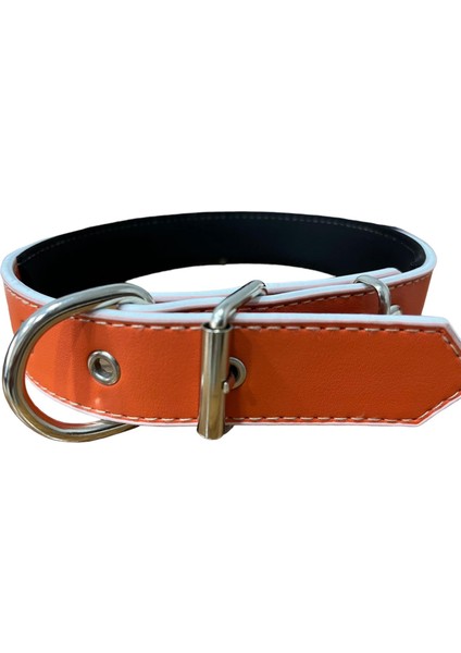 Rugan Yumuşak Dokulu Köpek Boyun Tasması Turuncu 2,5 x 40 cm