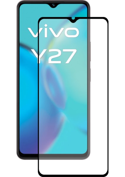 Case World Vivo Y27 Tam Kaplayan Temperli Ekran Koruyucu Cam