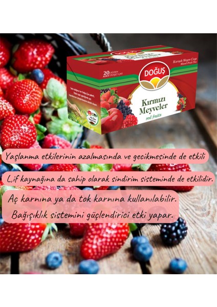 Kırmızı Meyveler Çayı 12'li fiyatları