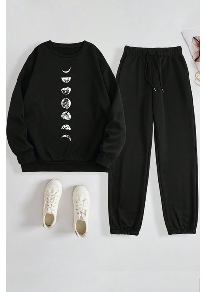 Only Trendwear Unisex Astronomi Baskılı Bisiklet Yaka Eşofman Takımı fiyatları