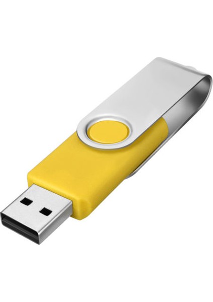 Flash Sürücü USB 2.0 Veri Gezgini Pendrive Thumb Drive Kalem Sürücü Döner Tasarım 2gb 5'li Paket, Yellow (Yurt Dışından)