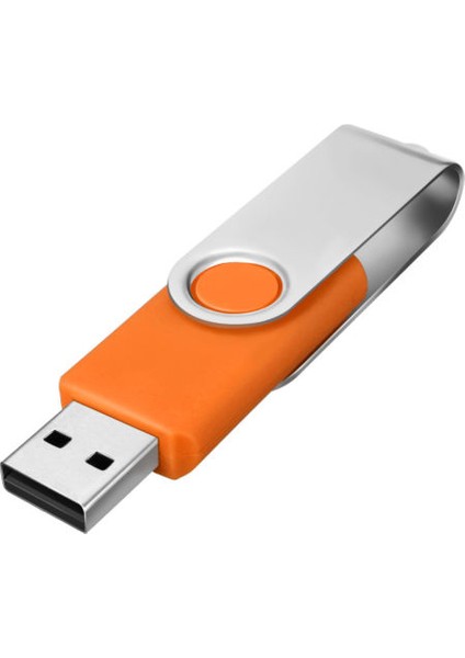 Flash Sürücü USB 2.0 Veri Gezgini Pendrive Thumb Drive Kalem Sürücü Döner Tasarım 8gb 10'li Paket, Orange (Yurt Dışından)