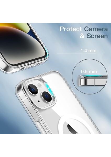 iPhone 15 Plus Kılıf Magsafe Wireless Şarj Özellikli Şeffaf Kılıf fırsatları