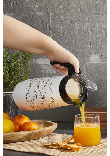 Beyaz Mermer Desen Cam Sürahi 1500 ml modelleri