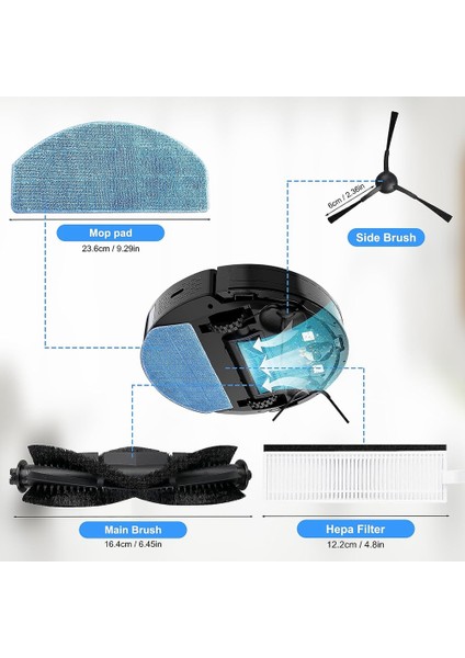 Tikom G8000, G8000 Pro, Honiture G20, Laresar Evol 3 Robot Süpürge Yedek Parçaları Için Aksesuar Kiti (Yurt Dışından)