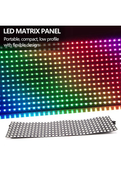 LED Matrix Panel, WS2812B Rgb 832 Piksel Dijital Esnek Nokta Vuruşlu Bireysel Adreslenebilir LED Ekran (Yurt Dışından)