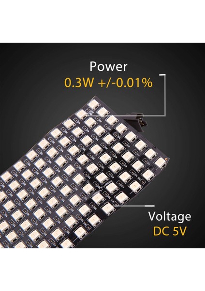 LED Matrix Panel, WS2812B Rgb 832 Piksel Dijital Esnek Nokta Vuruşlu Bireysel Adreslenebilir LED Ekran (Yurt Dışından)