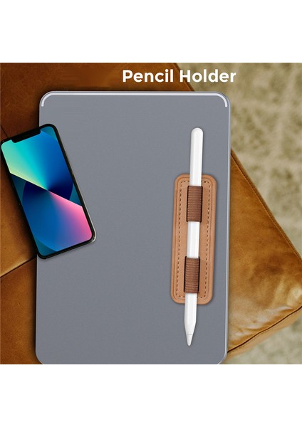 Evrensel Stylus Kalem Tutucu Etiket iPad Için Kalem Için Masa Dokunmatik Kalem M-Pencil Anti-Kayıp Kılıf -Kahverengi (Yurt Dışından)