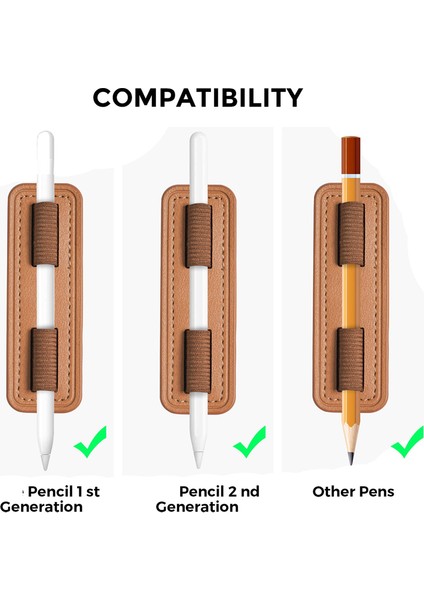 Evrensel Stylus Kalem Tutucu Etiket iPad Için Kalem Için Masa Dokunmatik Kalem M-Pencil Anti-Kayıp Kılıf -Kahverengi (Yurt Dışından)