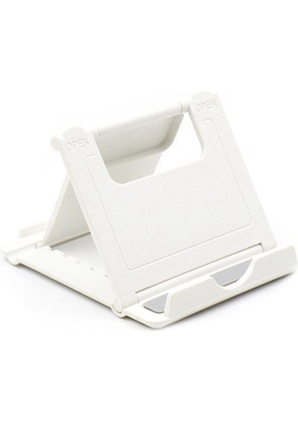 Tablet Standı Masaüstü Desteği Taşınabilir Çift Katlanır Stand iPhone iPad Samsung Huawei Tablet Standı Için Uygun Beyaz (Yurt Dışından)