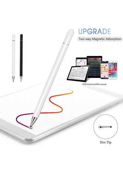 Stylus Pen Evrensel Temas Ekranı Çizim Kalemi Android Ios iPad iPhone Samsung Huawei Tablet Lenovo Xiaomi Siyah (Yurt Dışından)