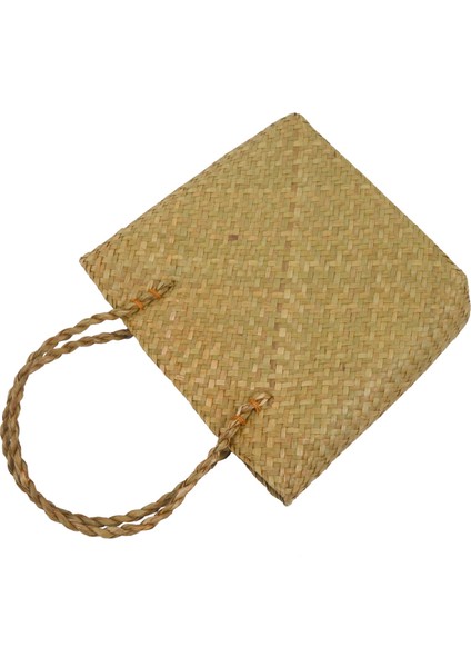 Moda Saman Yaz Kadın Plaj Çanta Kadın Flap Çanta Tasarımcısı Bayan Retro Rattan El Yapımı Tote Çanta (Sarı) (Yurt Dışından) modelleri