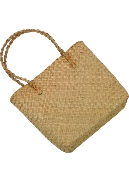 Moda Saman Yaz Kadın Plaj Çanta Kadın Flap Çanta Tasarımcısı Bayan Retro Rattan El Yapımı Tote Çanta (Sarı) (Yurt Dışından) fırsatları