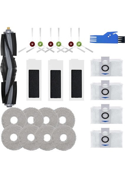 Ecovacs Deebot T20 Omnı Vacum Seerleyici Ana Sade Fırseler Hepa Filtreleri Toz Çantalar Mop Kumaş Yedek Parçalar (Yurt Dışından)