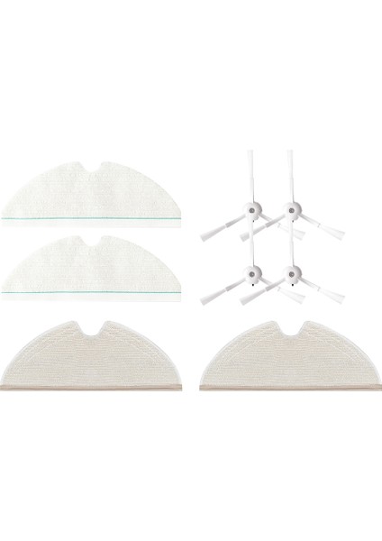 Roborock T8/q7 Max/max+ Yıkanabilir Paspas Bezi Yan Fırça Için 8pcs (Yurt Dışından)