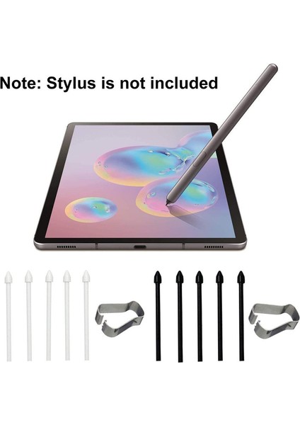 5 Adet Stylus Dolum Yedek Stylus Dokunmatik Kalem Ucu Yedek Uç Samsung Galaxy NOTE20/NOTE10/TAB S6/tab S7-Beyaz (Yurt Dışından)