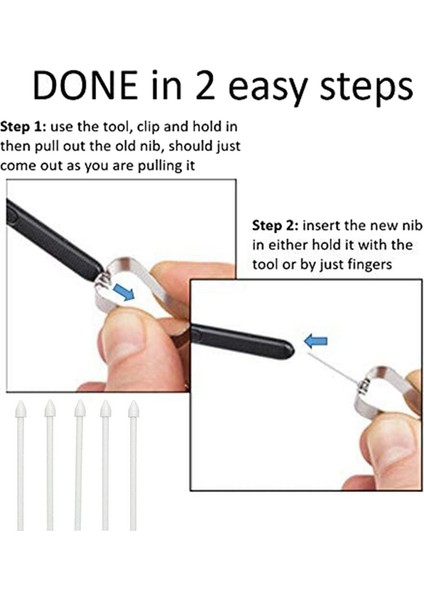 5 Adet Stylus Dolum Yedek Stylus Dokunmatik Kalem Ucu Yedek Uç Samsung Galaxy NOTE20/NOTE10/TAB S6/tab S7-Beyaz (Yurt Dışından)