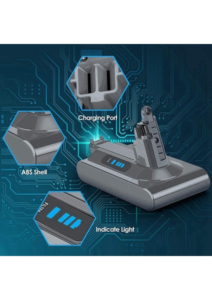 Dyson V10 SV12 V10 Fluffy V10 Animal Absolute Elektrikli Süpürgeler Için V10 Pil Adaptörünü + Tornavida 25.2V'YI Değiştirin (Yurt Dışından)