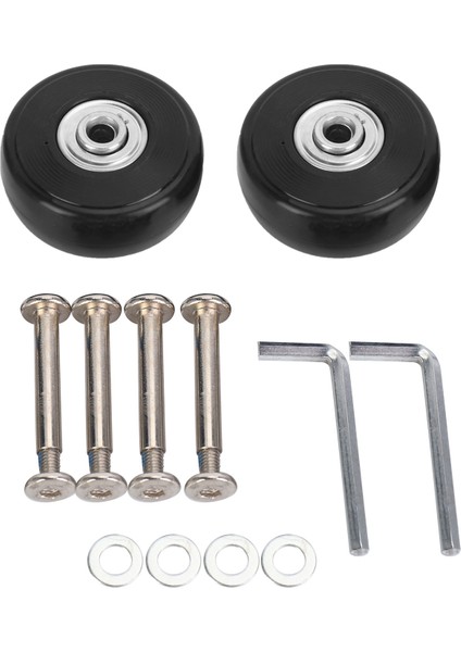 2 Takım Bagaj Bavul Yedek Tekerlekler Akslar Deluxe Onarım Aracı 50*20*6.1 mm (Yurt Dışından)