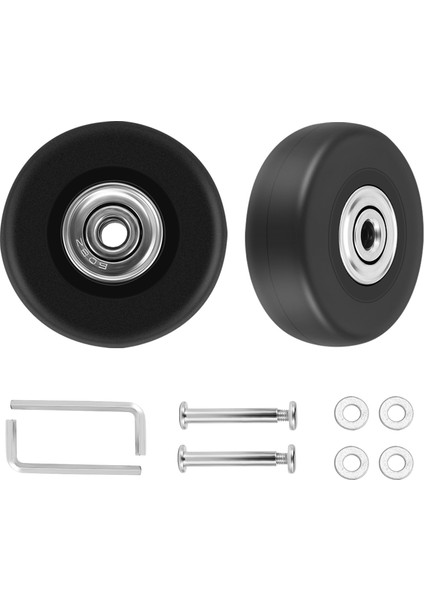 2 Takım Bagaj Bavul Yedek Tekerlekler Akslar Deluxe Onarım Aracı Od 50MM (Yurt Dışından)