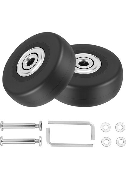 2 Takım Bagaj Bavul Yedek Tekerlekler Akslar Deluxe Onarım Aracı Od 50MM (Yurt Dışından)