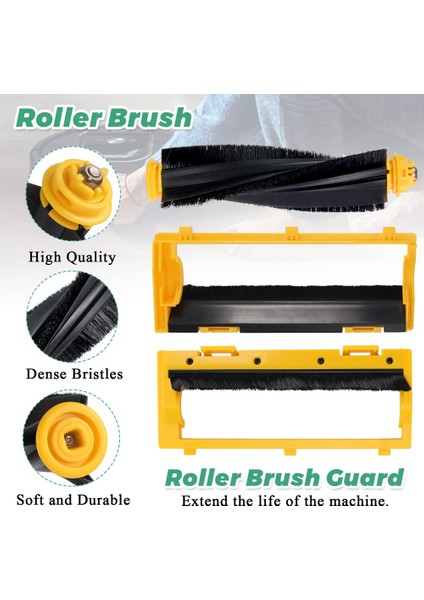 Yedek Ana Fırça Yan Fırça Hepa Filtre Köpekbalığı Için Uyumlu RV700 RV750 RV755 Robotik Elektrikli Süpürge Aksesuarları (Yurt Dışından)