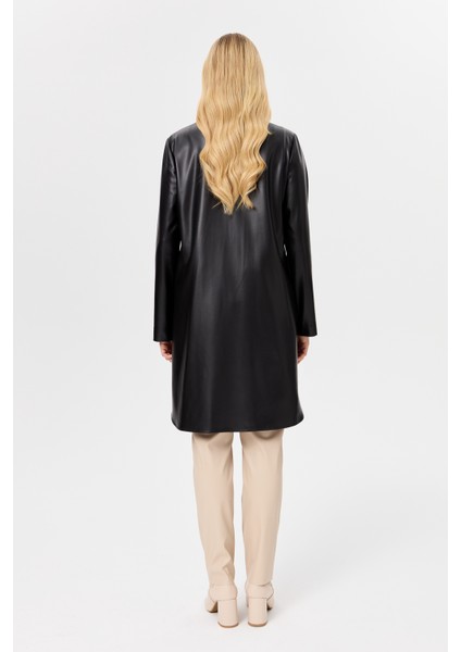 Içi Nubuk Kaplı Deri Ceket Mont Siyah indirimleri